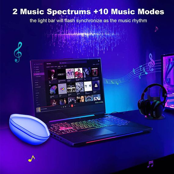 Настільний світильник SAL-009B Bluetooth USB interface with app White | Зображення 4