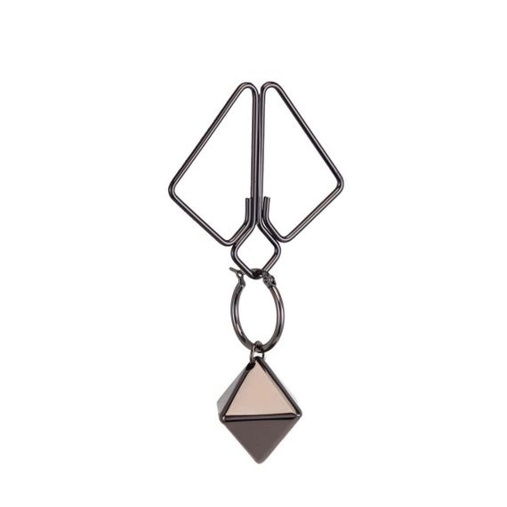 Затискачі для сосків із важкою підвіскою LOCKINK Nipple Clamps with Heavy Pendant - Grey Sex Aura | Зображення 2