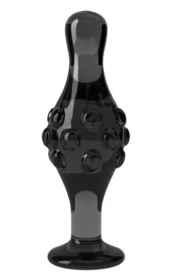 Анальна пробка - Glass Romance 4.5" Black sexstyle