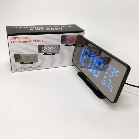 Годинник із зазначенням температури вологості VST-888Y-5, LED настільний годинник KP-91 | Зображення 5