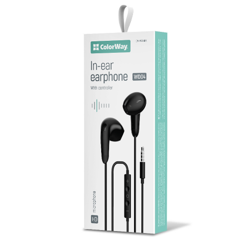 Навушники ColorWay Wired Earphone CW-WD04BK 3,5мм mini-jack чорний | Зображення 8