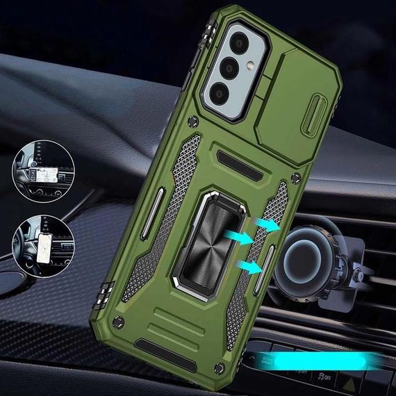 Ударостійкий чохол Camshield Army Ring для Samsung Galaxy A37 5G / A36 5G / A56 5G Оливковий / Army Green | Зображення 1