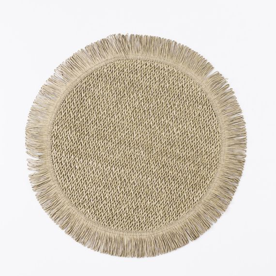 Серветка сервірувальна на стіл кругла Ø38 (см) під тарілки Зелена HP-35-7GR