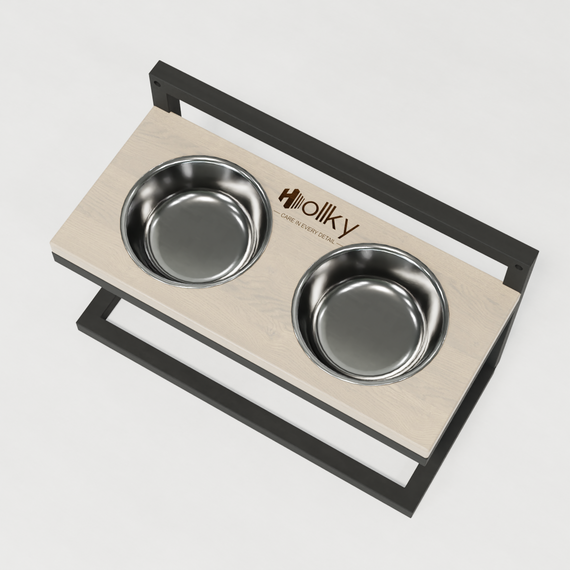 Миски на регулируемой подставке для маленьких собак Hollky Flex S (2 × 0.450 л) FS-422523-GRWH | Зображення 8