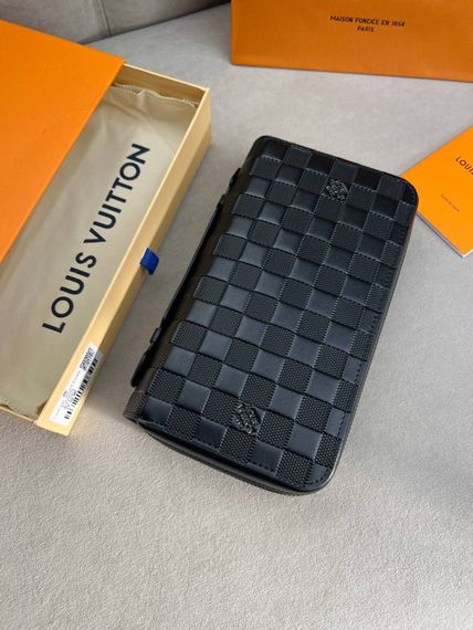 Органайзер чорний Louis Vuitton Zippy XL Damier Infini k425