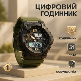 Сучасний військовий годинник SKMEI, Спортивний водонепроникний годинник Армійський топ SG-21