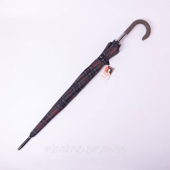 Класична парасолька-тростина напівавтомат з поліестеру 16 спиць діаметр 117 см Сірий HP-23-4G | Зображення 2