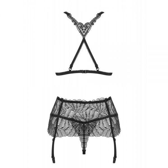 Комплект Obsessive Chiccanta 3 pcs set black L / XL Sex Aura | Зображення 2