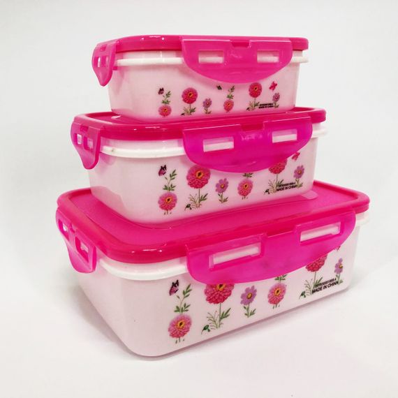 Комплект пластикових судків UNIQUE UN-1511. Колір: рожевий