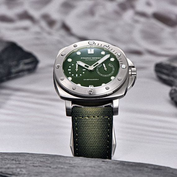 Годинник P2agani Design PD-1767 Silver-Green | Зображення 3