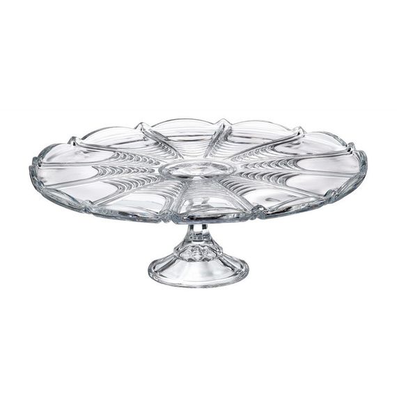 Тортівниця скляна на ніжці кругла Bohemia Orion 31 см прозора 69003/99001/310