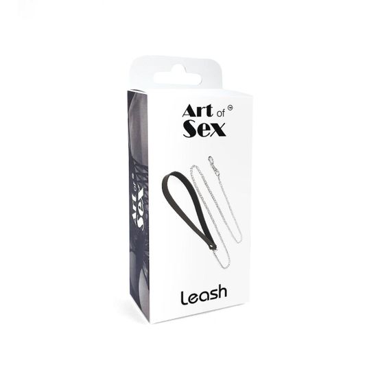 Повідець на ланцюжку із натуральної шкіри Art of Sex - Leash | Зображення 4