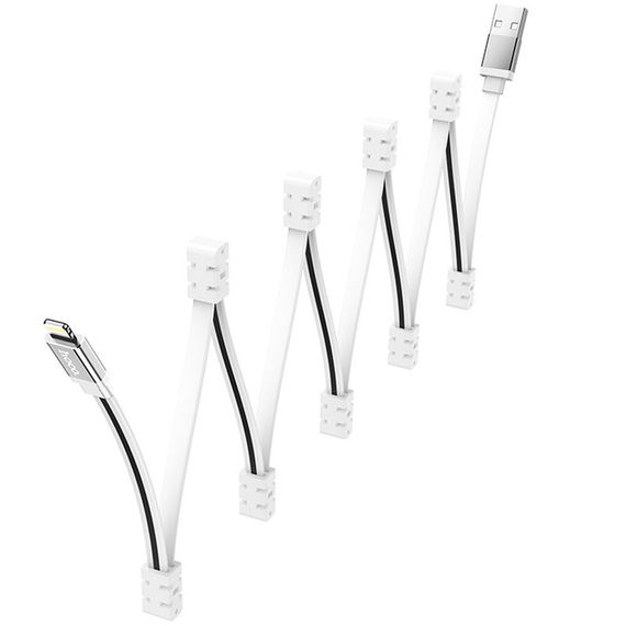 Дата кабель Hoco U103 Magnetic Absorption USB to Lightning (1m) White | Зображення 1
