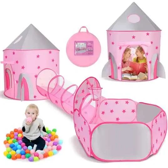 Палатка детская игровая / Большая детская палатка с туннелем и сухим бассейном / Палатка дом для детей