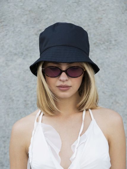 Жіноча Базова Однотонна Чорна Літня Панама Without Basic