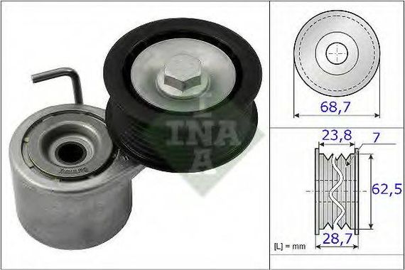 Натяжна планка, полікліновий ремінь (Вир-во INA) INA 534048710 на AUDI A6 (4G2, C7, 4GC)