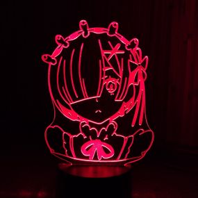 Акриловый светильник-ночник Рэм (Rem) красный tty-n000538