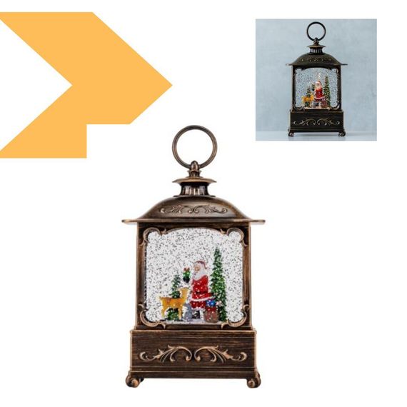 Новорічний нічник вінтажний ліхтар XMAS WDL-24073A 27 см (47695-10098_989) | Зображення 1