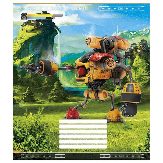 Зошит учнівський "Techno city" 012-2495L-5 в лінію, 12 аркушів