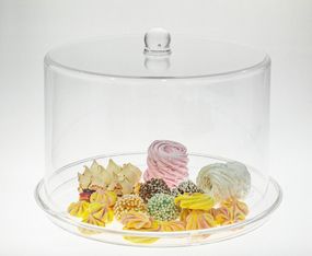 Підставка з кришкою для торта акрилова 34×25 см