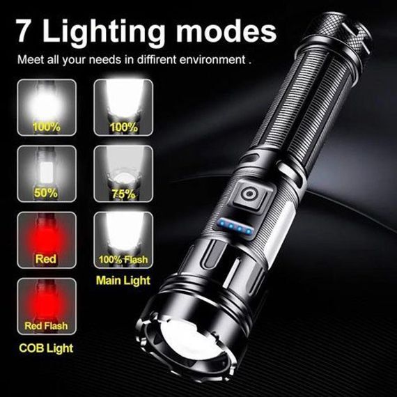 Ліхтар ручний WH01-L2-COB NY-639 power bank | Зображення 2