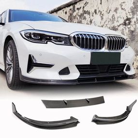 Накладка на передній бампер Lip V2 (для Base 2018-2022, Карбон) для BMW 3 серія G20/21 2018- рр