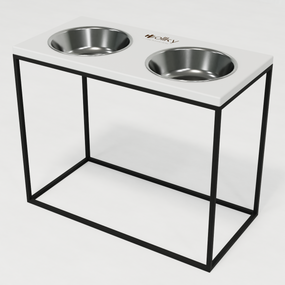 Миски на подставке для больших собак Hollky Base XL40 (2 × 1,8 л) BXL40-522640-BLWH