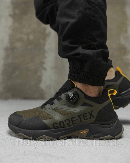 Мужские кроссовки Gore-Tex grey/olive  A2897-5 НП5037
