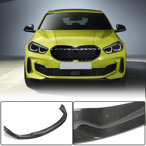 Накладка на передній бампер Lip (для M-Sport, Карбон) для BMW 1 серія F40 2019-2024 рр