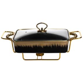 Марміт настільний прямокутний з підігрівом порцеляновий 35.5х19х15.5 см ML1106-13