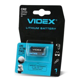 Литиевая батарейка Videx CR2, 1 шт., в блистере