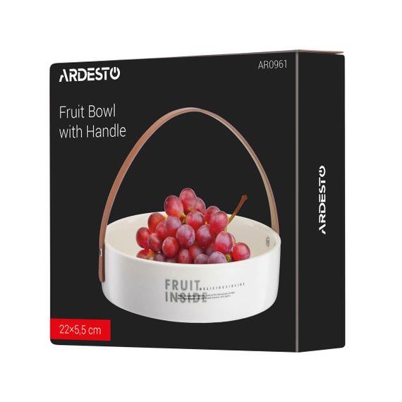 Фруктівниця кругла Ardesto AR0961 22х22х5.5 см біла | Зображення 4