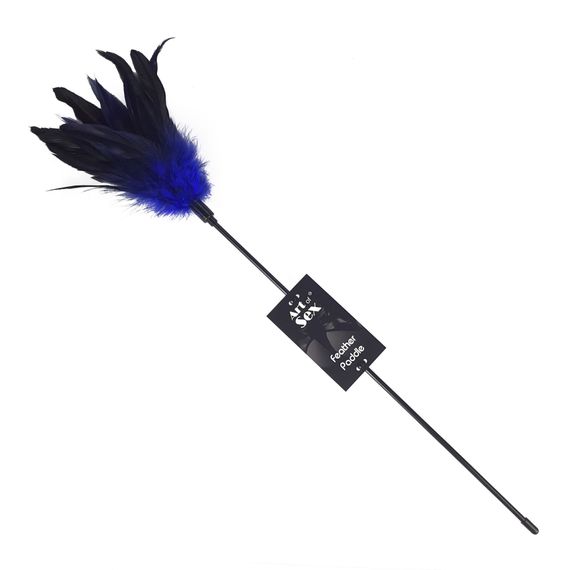 Щекоталка Art of Sex Feather Paddle перо молодого петуха, Синий | Зображення 2