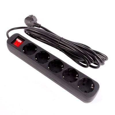 Сетевой фильтр питания ColorWay CW-PSEA55BK, 5 розеток/ 5M black (CW-PSEA55BK) | Зображення 3