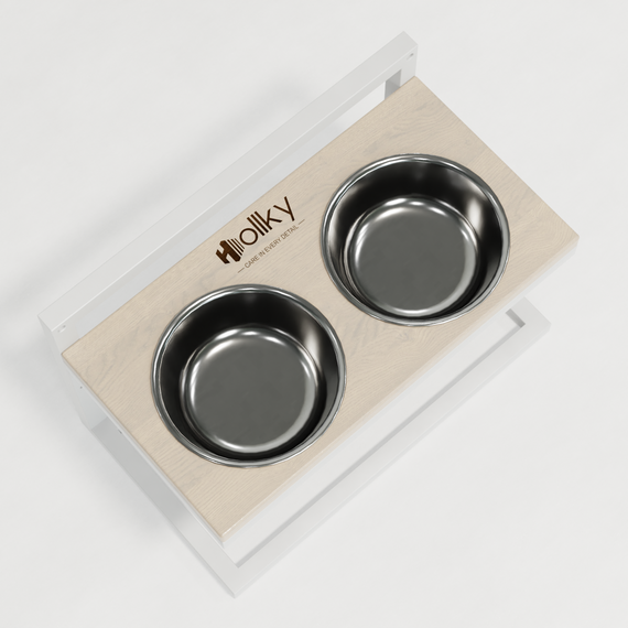 Миски на регульованій підставці для середніх собак Hollky Flex M (2 × 0.85 л) FM-422530-WHWH | Зображення 6