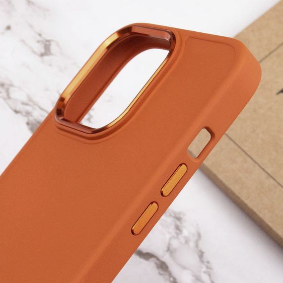 TPU чохол Bonbon Metal Style для Apple iPhone 14 Pro Max (6.7") Помаранчевий / Papaya | Зображення 4