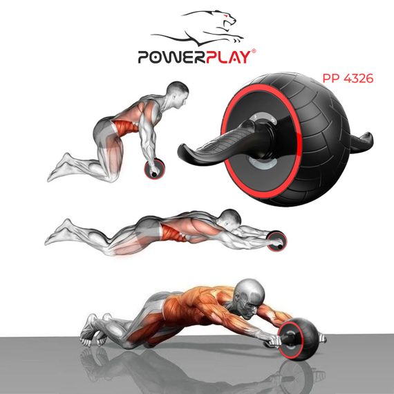 Колесо для преса PowerPlay 4326 зі зворотним механізмом AB Wheel Pro Чорно-червоне | Зображення 2
