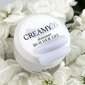 Гель для нарощення нігтів Crooz Creamy gel 26 (небесно-молочний з шимером) 15мл