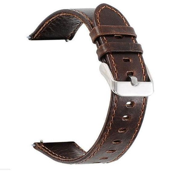 Кожаный ремешок Primo для часов Samsung Galaxy Watch 3 41mm (SM-R850) - Dark Brown