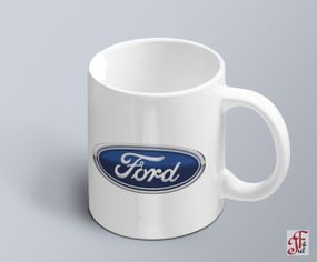 Чашка  з принтом авто логотип Ford  (02010102036)