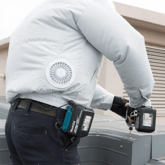 Куртка з капюшоном акумуляторна з вентиляцією Makita DFJ207ZXL (LXT, CXT, без акумуляторів та зарядного пристрою) | Зображення 2