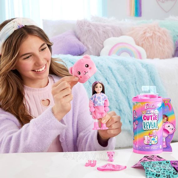 Лялька-сюрприз Barbie Cutie Reveal Chelsea Teddy Bear Plush Челсі в костюмі Ведмежа Тедді Барбі Милашка проявляшка | Зображення 6