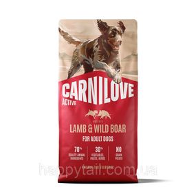 Беззерновой сухой корм Carnilove для взрослых собак всех пород ягненок и дикий кабан 12 кг (арт. 173681)