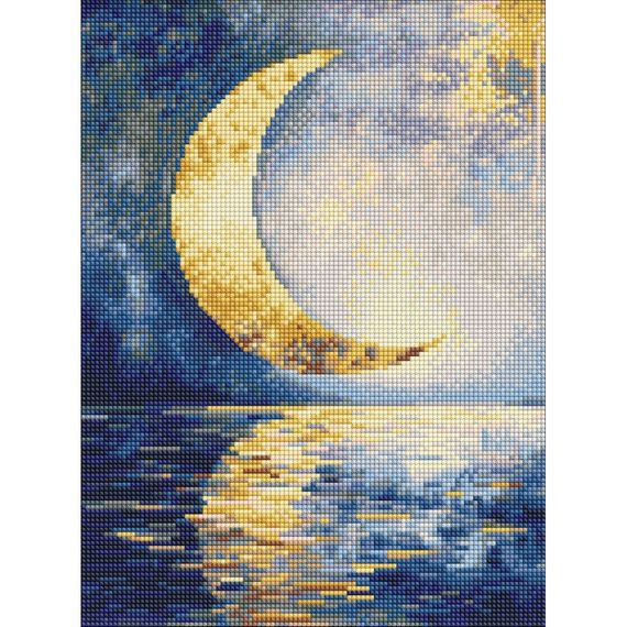 Алмазна мозаїка "Відбиток місяця" ©art_selena_ua AMO8211, 30x40 см