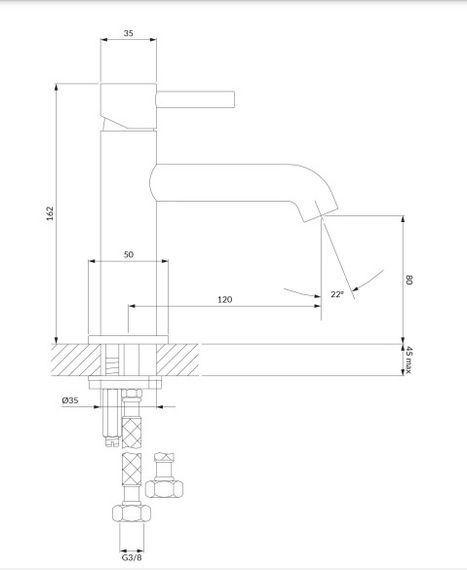 Змішувач для раковини Omnires Y brushed gold (Y1210NGLB) | Зображення 1