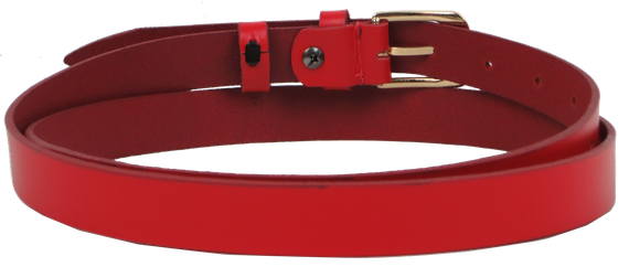 Жіночий шкіряний ремінь Skipper 1628-20 червоний 2 см | Зображення 2