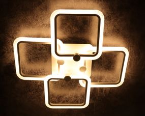 Люстра світлодіодна стельова LED світильник для квартири на стелю лед з пультом 25625 Білий 11х62х63 см.