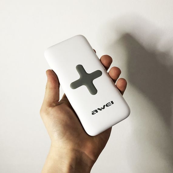 Power Bank AWEI P98K (Бездротова зарядка) 8000 mAh. JY-722 Колір білий | Зображення 5