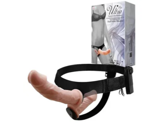 Страпон із вібрацією з 2 вібромоторами ULTRA PASSIONATE HARNESS STRAP-ON, BW-022060 Sex Aura | Зображення 1