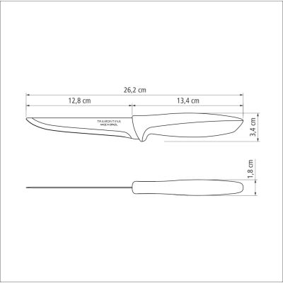 Кухонний ніж Tramontina Plenus Light Grey Bone 127 мм (23425/135) | Зображення 3